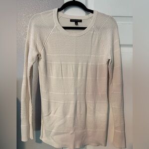Banana Republic Off-White Textured Knit Pullover